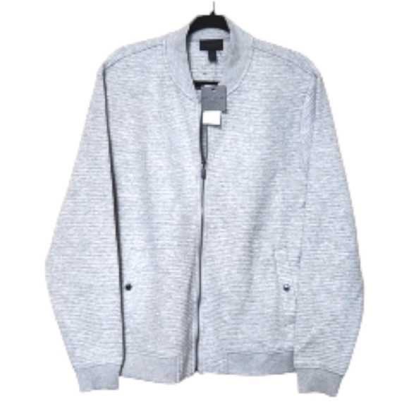 Magaschoni Other - NWT Magaschoni Man Zip Up Heather Gray Sweater